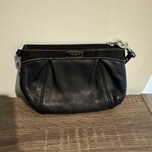 Black coach wristlet